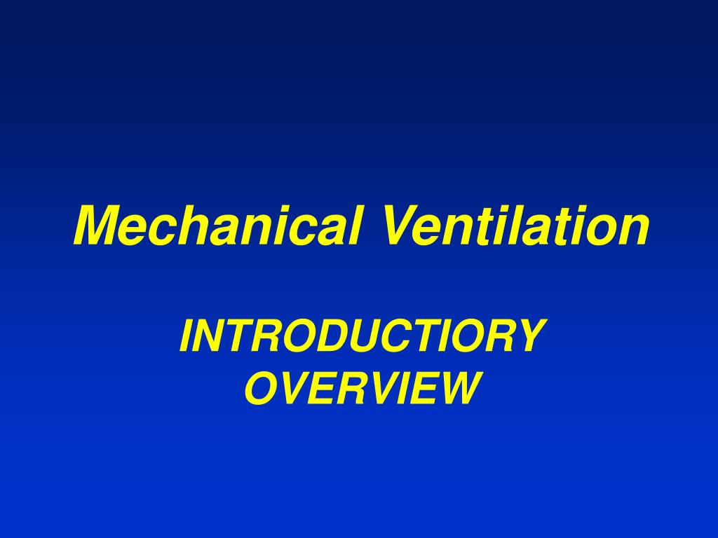 mechanical ventilation ppt free download